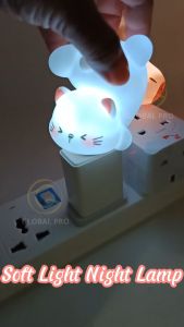 USB Light Lampu Tidur Voice Activated Night Light Cute Kawaii Lampu Tidur Bilik Decorative Lamp Dimmable Light Bear