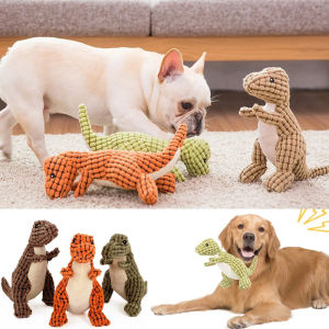 Indestructible Plush Dinosaur Chew Toys Squeaky Stuffing Pet Supplies for Small Big Dogs