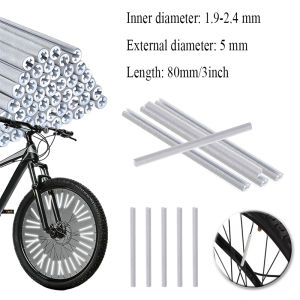 12-120PCS Tube Warning Strip Reflective Mount Clip Bicycle Wheel Spoke Reflector Stripe Steel Wire Lamp MTB Bike Reflector Light