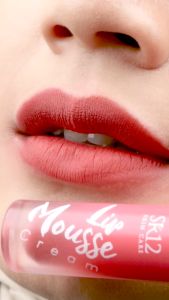 SR12 Lip Mousse Cream - Warna Lembut Tahan Lama dengan SPF & Vitamin E