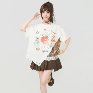 Keiko | Circus Print Summer Holiday Style T-shirt