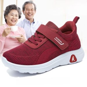 Comfortable Breathable Anti-Slip Soft Bottom Walking Shoes for Elderly Spring Autumn Travel Sports Shoes Cotton Lined Casual Sneakers