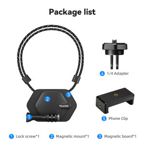 Telesin | TELESIN Magnetic Camera Neck Holder Mount Hanging Bracket Quick Release for GoPro 12 11 10  Action 4 insta360 X3 Action Cameras