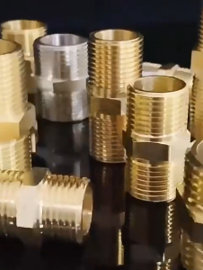 Double Nepel Lurus Kuningan Drat Luar Male / Konektor Sambungan 1/8  1/4  3/8  1/2  3/4  1 inch