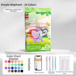 deli | Non-toxic Lightweight Clay for Children 24 Colors