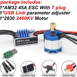 2322 2600KV 2830 2400KV Brushless Motor AM32 45A for 1/12 RC Crawler Car Off Road Car MN82 MN168 MN78 MN86 MN128 Power Kit