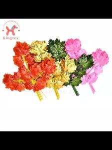 12pcs Artificial Leaves Maple leaves Dried Leaves Artificial grass flower wedding party decoration Kingtex Party needs