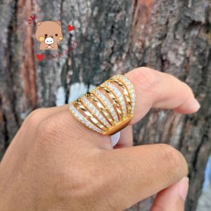 (Có Video) Nhẫn Nữ Mạ Vàng 18k Cao Cấp - Ôm Cả Ngón Tay - Chị Em Đi Tiệc Cưới Mang Tiếp Bạn Bè Công Việc - Lokalo 15922