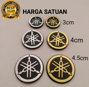 emblem timbul logo garputala yamaha bahan abs plastik kwalitas bagus ukuran 4.5cm x 4.5cm rx king