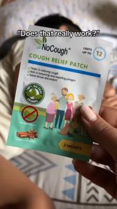 NoCough Relief Patch 12 Patches Organic Herbal 12-Hour Cough Relief for Ubo Asthma Allergy Rhinitis & Phlegm Natural Non-Toxic Solution Soothes Throat Reduces Coughing & Clears Congestion Effective Respiratory Relief for All-Day Comfort