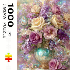 Rose Vase Flower New Style Educational Puzzle Difficult Challenge Leisure Decompression Jigsaw Puzzle