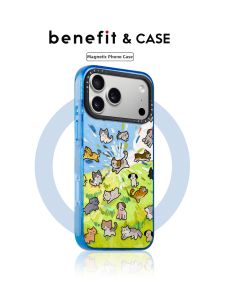 Cute Cat and Dog Pattern Durable Magnetic Phone Case