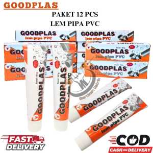 paket (12pcs)Lem Pipa Pvc Paralon GOODPLAS 40Gram/Lem Tube Anti Air 40 Gram/Lem Pipa PVC Paralon lem