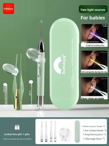 Safe Glowing Ear Spoon Professional Ear Cleaning Tool for Children Home Use Personal Hygiene Silicone Material Non-Disposable