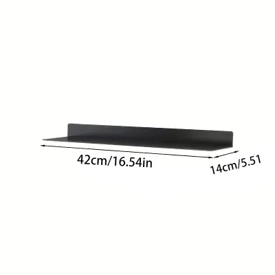 Modern Minimalist Floating Shelf-Mounted Bookcase & Display Shelf with Heavy-Duty Iron Black/White Suitable for Home Office