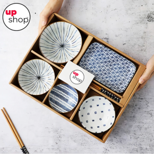 *SG SELLER* Japanese style dishes set dinner plate tableware gift box / Dinnerware Gift Set / ceramic dining set / housewarming gifts / 6 pcs in a set [upshop]