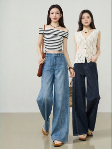 ESE·Y | Slimming Cool Ramie Tencel Culotte Jeans
