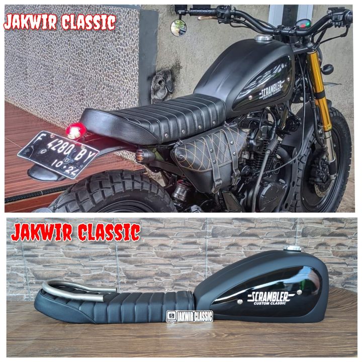 Jok motor custom japstyle plus tangki motor custom japstyle