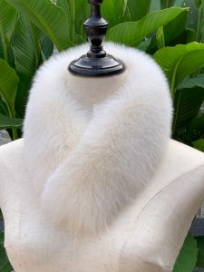 Khăn Choàng Lông Cáo Ngắn Ấm Áp Cho Nữ Mùa Thu Đông Cổ Tròn Lông Phụ Kiện Thời Trang Lông Da Thú