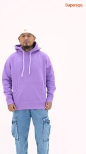 Superego Hoodie Pria Oversize M-XL Cotton Fleece Premium Bordir Leopard Taro SHL01D