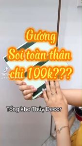 Gương thủy tinh dán tường soi toàn thân kt 20x20 dày 4ly