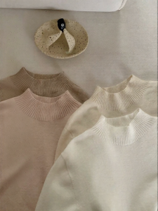 imimtuan | Áo Sweater Đơn Giản Dáng Ôm Pha Nhung Cho Nữ