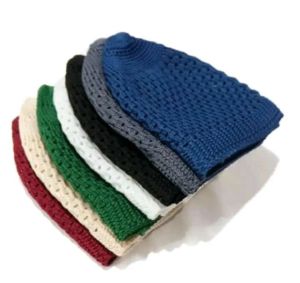 peci rajut yaman sulam tebal handmade murah berkualitas / peci rajut dewasa polos allsize