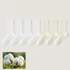 FENGTING | Antibacterial Odor-Preventing Cotton Socks White
