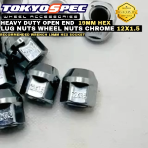 ORIGINAL TOKYOSPEC Open End 19mm Hex  Lugnuts/ Wheel nuts 12x1.5 SET 16pcs 20pcs 24pcs