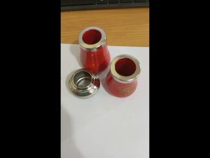 Bandul keramik bunga merah 1"