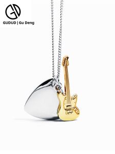 GUDUD | Men Rock Music Guitar Pick Pendant Necklace