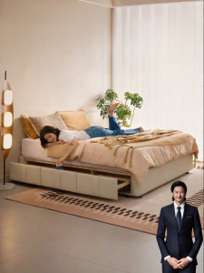Storage Bed Tatami Frame No Headboard Small Space Friendly