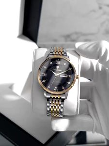 Đồng hồ nam chính hãng POEDAGAR 836 đồng hồ kim loại sang trọng thanh lịch cổ điển dây đeo bằng thép không gỉ
