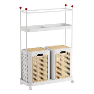 Household Laundry Basket Storage Rack