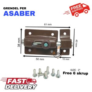 Grendel Per Grendel BOLT 2 inch antikSelot Kunci pintu Rumah Slot Jendela Gerendel pintu KAMAR MANDI