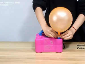 600W Electric Balloon Pump with Dual Nozzles Portable Air Blower with Tying Tool Kit for Fast Party Wedding & Birthday