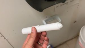 Toilet Paper Holder Roller Tissue Roll Holder Replacement Roller Spring Loaded White Plastic