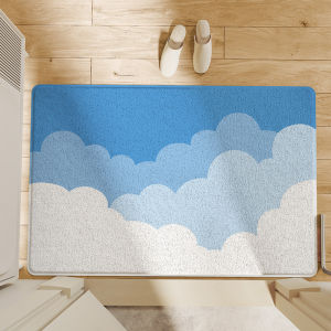 Thảm Lông Nhung Chống Bụi Ngoài Cửa Nhà PVC Dệt Máy Hình Chữ Nhật Chống Trượt Chống Mài Mòn Thảm Đệm Chân Vào Nhà Kiểu Nhật Bản