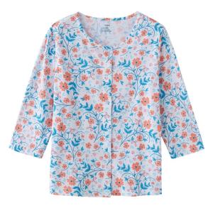 AB | Cotton Loose Open-Front Seven-Sleeve Backless Top