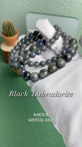 KAKTUS Kristal Asli Black Labradorite Crystal Bracelet