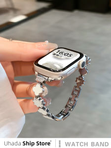 Uhada Metal Smartwatch Band Fit4 Fit3 Small Fragrance Style Womens Sporty Intelligent Four-leaf Ladys Charm Bracelet