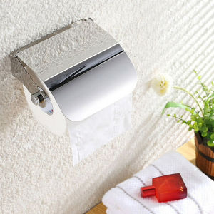 Stainless Steel Tissue Roll Holder Bathroom Wall Mounted Paper Stand Dispensers Space Saving Toilet Roll Holder