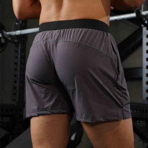 Mens Ice Silk Quick Dry Lightweight Summer Shorts Basketball Training Fitness Running Pants Three-quarter Length Sportswear