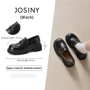 Josiny | Comfortable Slip-on Black Loafers Shoes