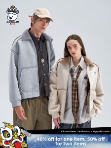 New Collab Chinese Style Warm Jacket Loose Fleece