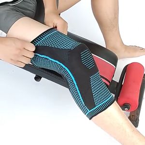 1pc Shockproof Knee Support with Spring High Compression Silicone Pad Knee Brace Elastic Soft Support Knee Guard Pelindung Lutut Ligament Compression Sleeve Gel Spring Support Medical Grade Knee Patella Protection