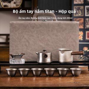 SENDIAN | Bộ Trà Titanium Đầy Đủ Hộp Quà