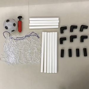 2pcs Youth Soccer Goals Setwith Soccer Ball and Inflator Pump Kids Sport Indoor Outdoor Home Toy