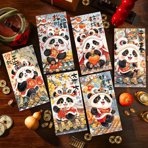 2026 New Year Red Envelope Bags Creative Panda Design Festive Celebration Gifts Red Packets Chinese New Year Gift Items