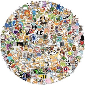 Cute Animal Stickers Natural Doodle Notebook Childrens Kindergarten Teacher Planner Supplies 300 Pieces Cartoon Style